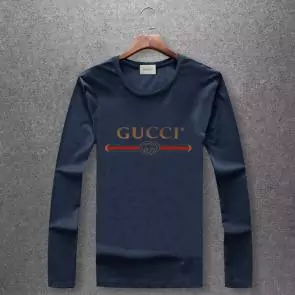gucci t-shirt sweatshirt pullover long sleeve round neck blue